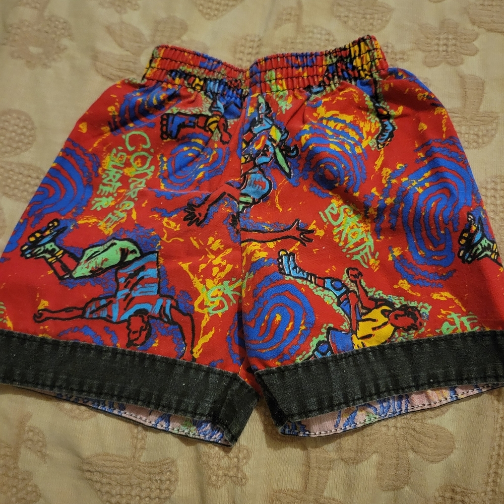 Vintage '90s Kids Colorful Graphic Shorts
